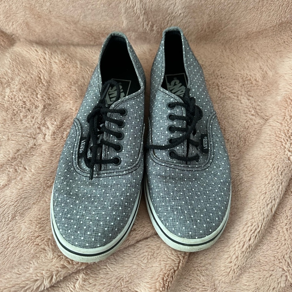 Grey polka dot Vans